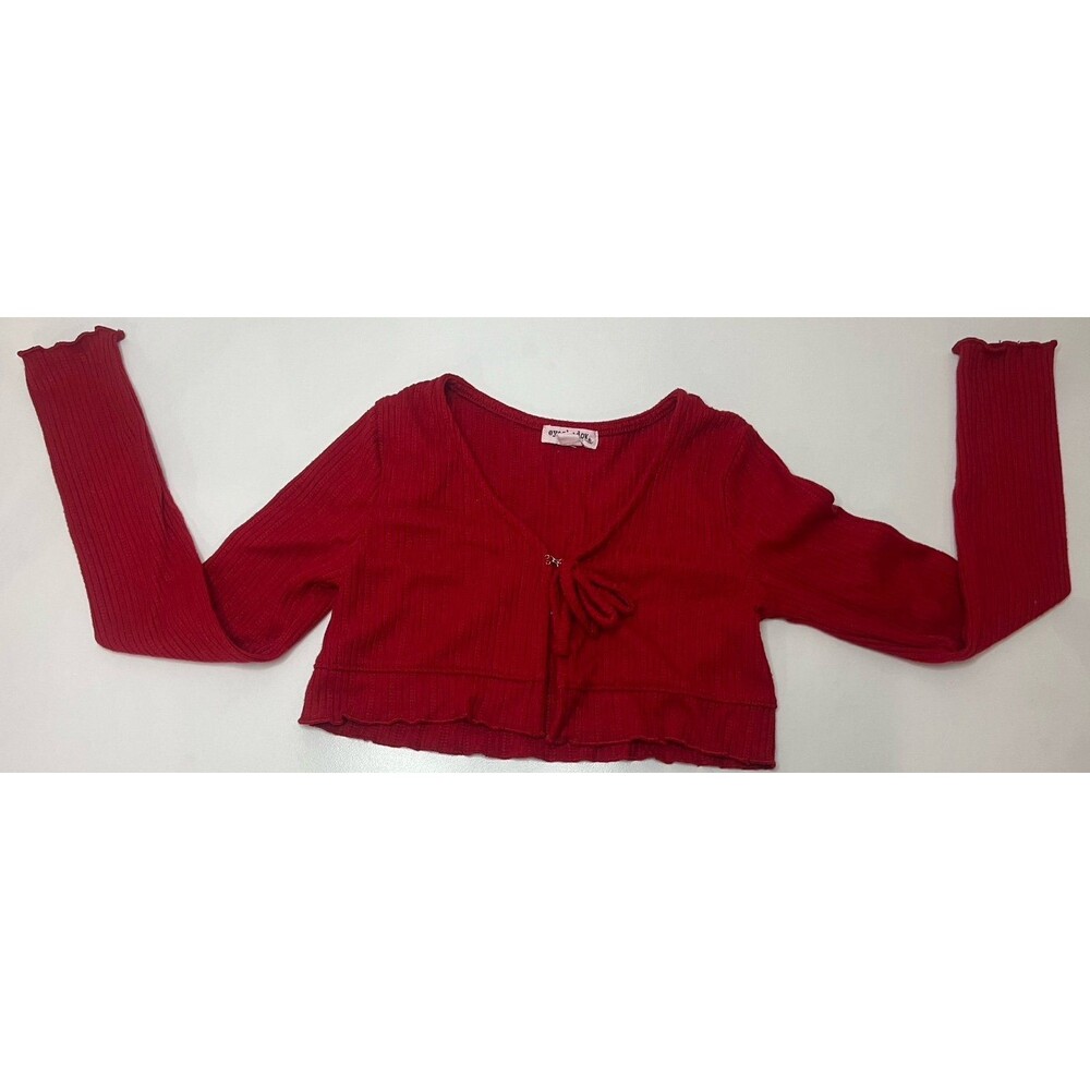Girls Red Cardigan